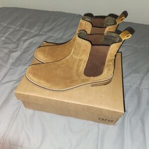 Crevo Men's Brown Suede Ankle Boots